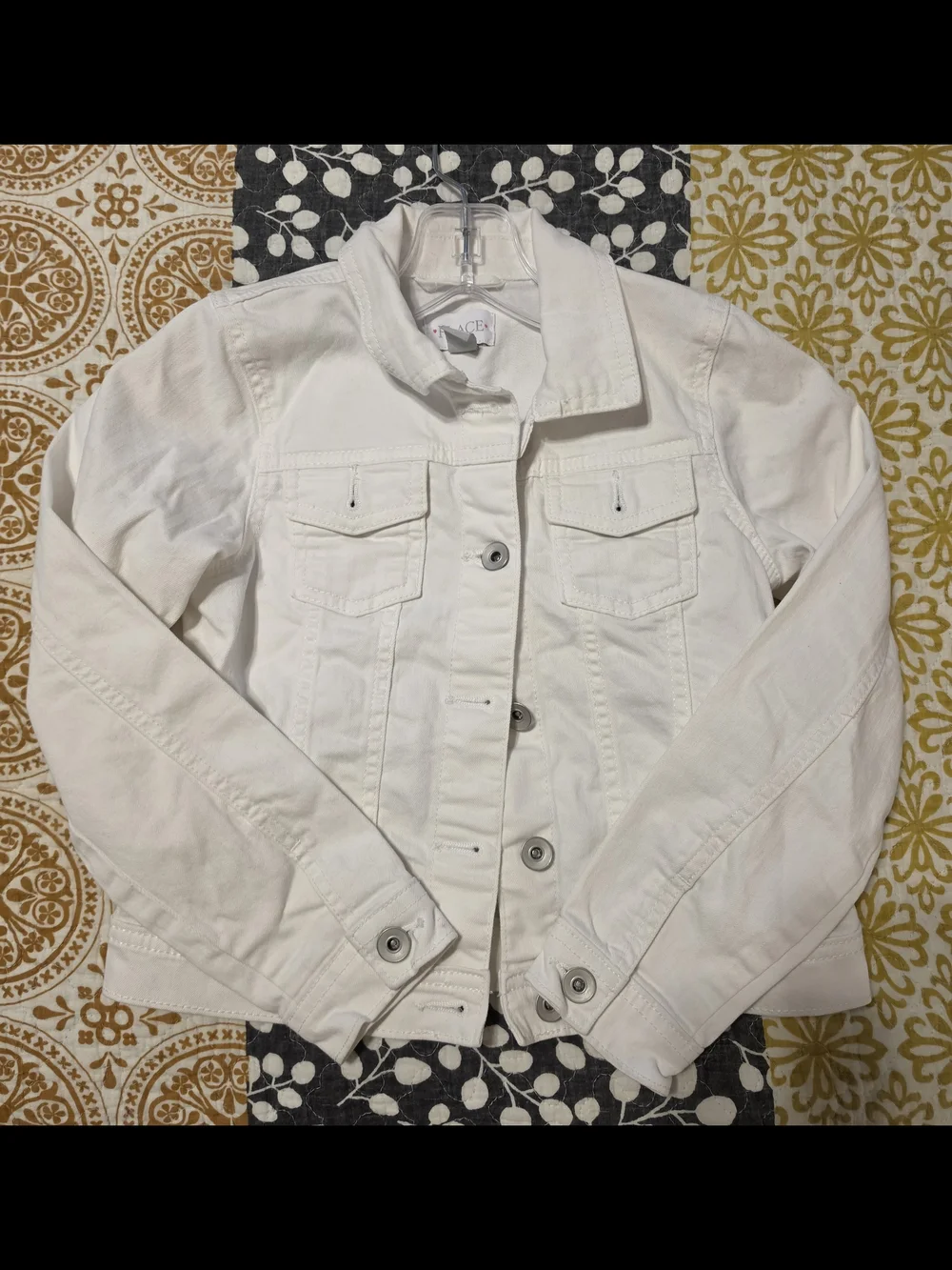The Children's Place White Denim Jacket (Girls 7/8)